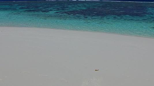 热带环礁湖海滩野生生物的夏季抽象摘要由蓝海画沙巴视频的预览图