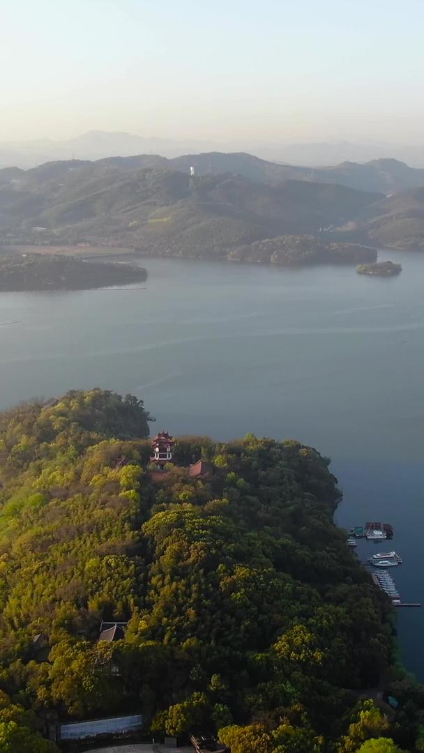 天目湖景区航拍5A视频湖里山岛视频的预览图