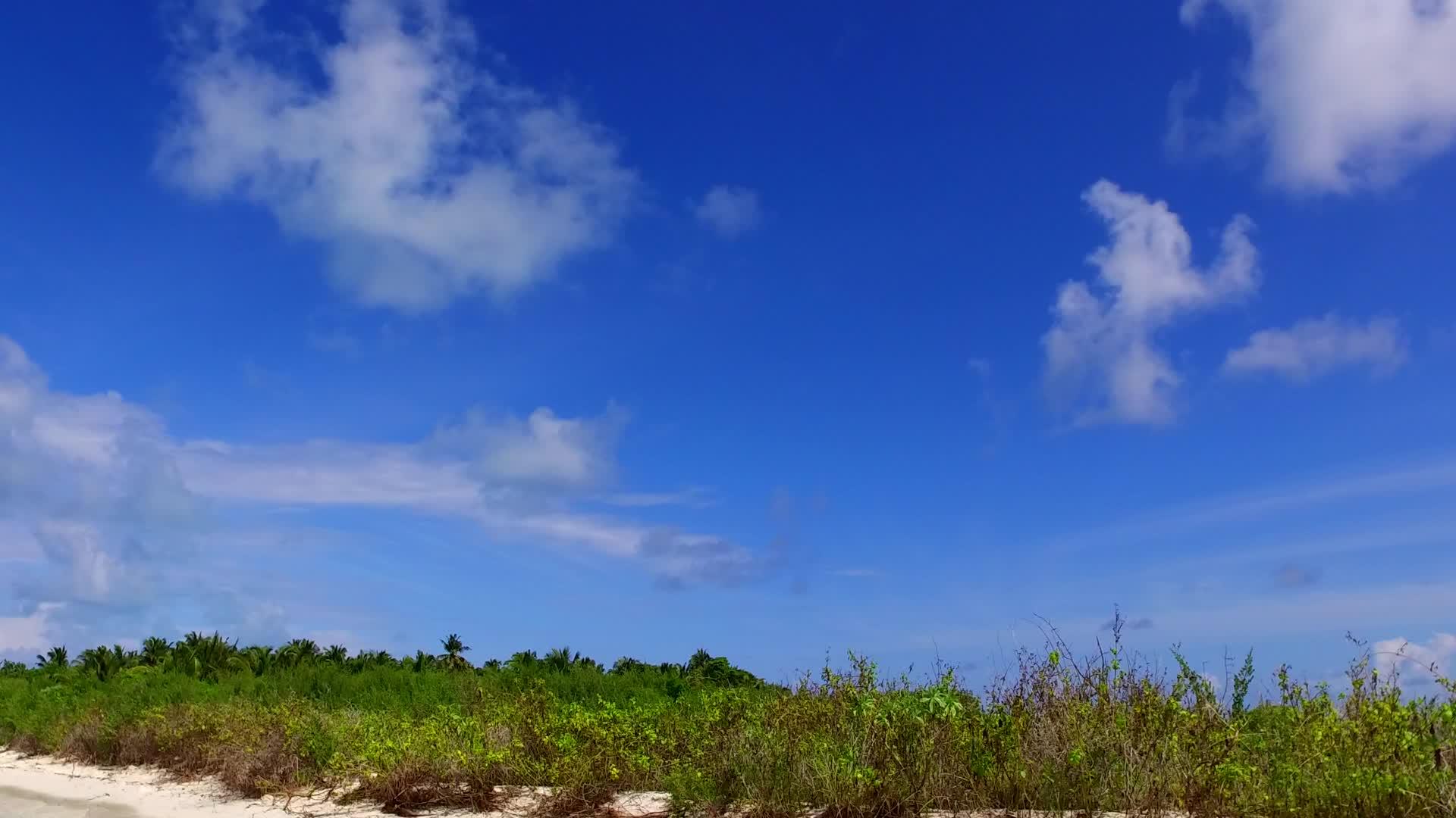 海浪附近的蓝色水和海滩上清洁沙土的蓝色水的生活方式视频的预览图