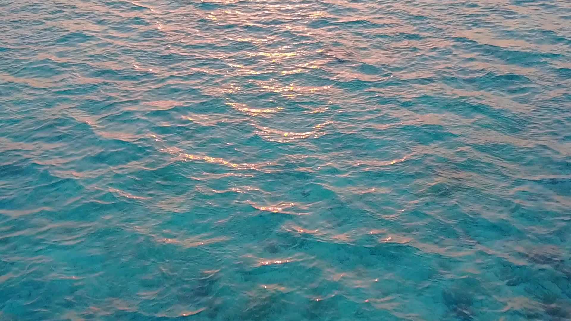 靠近珊瑚礁的绿松石泻湖和白色海滩的背景视频的预览图