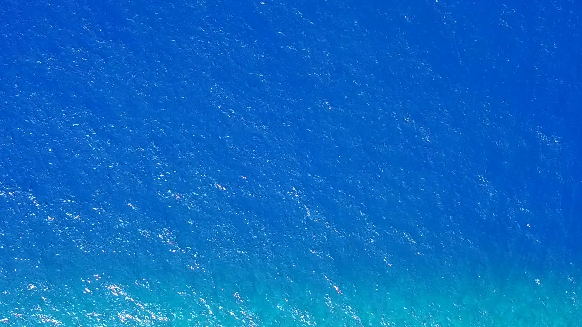海洋岛海滩时间由浅海和棕榈地附近的清洁沙地背景复制视频的预览图