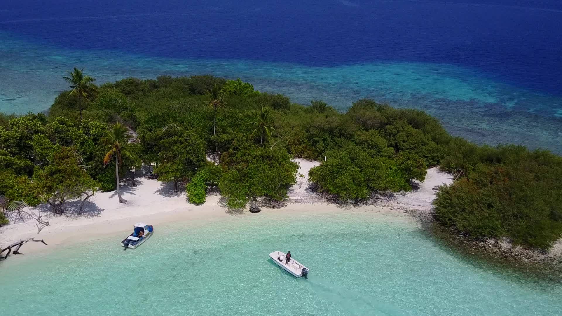 热带沿海海滩生活方式的夏季风景是透明的水靠近度假胜地视频的预览图