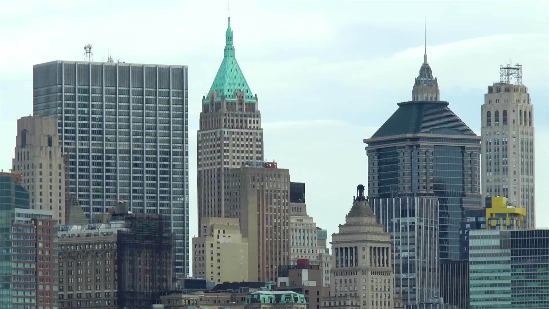 从下曼哈顿大楼的角度看纽约视频的预览图