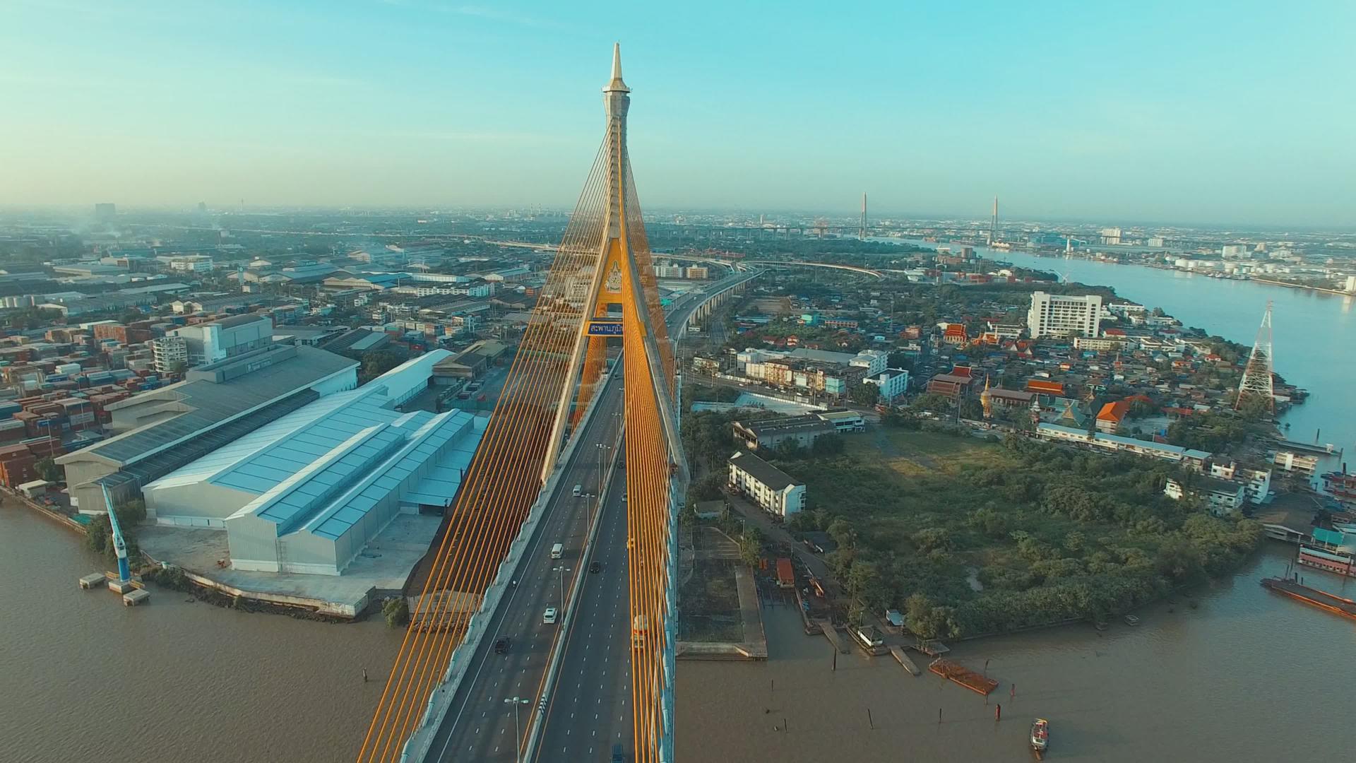 Bangkokthailand的bhumibol桥视频的预览图