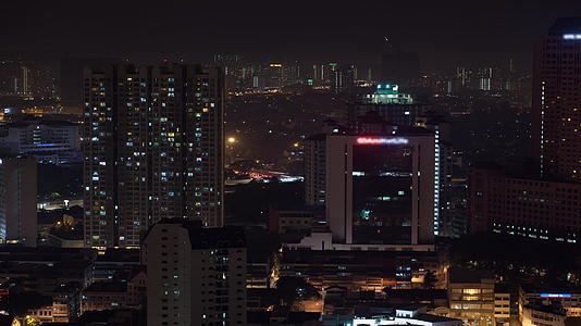 夜视大都市全景泰时间过敏Hangkok视频的预览图