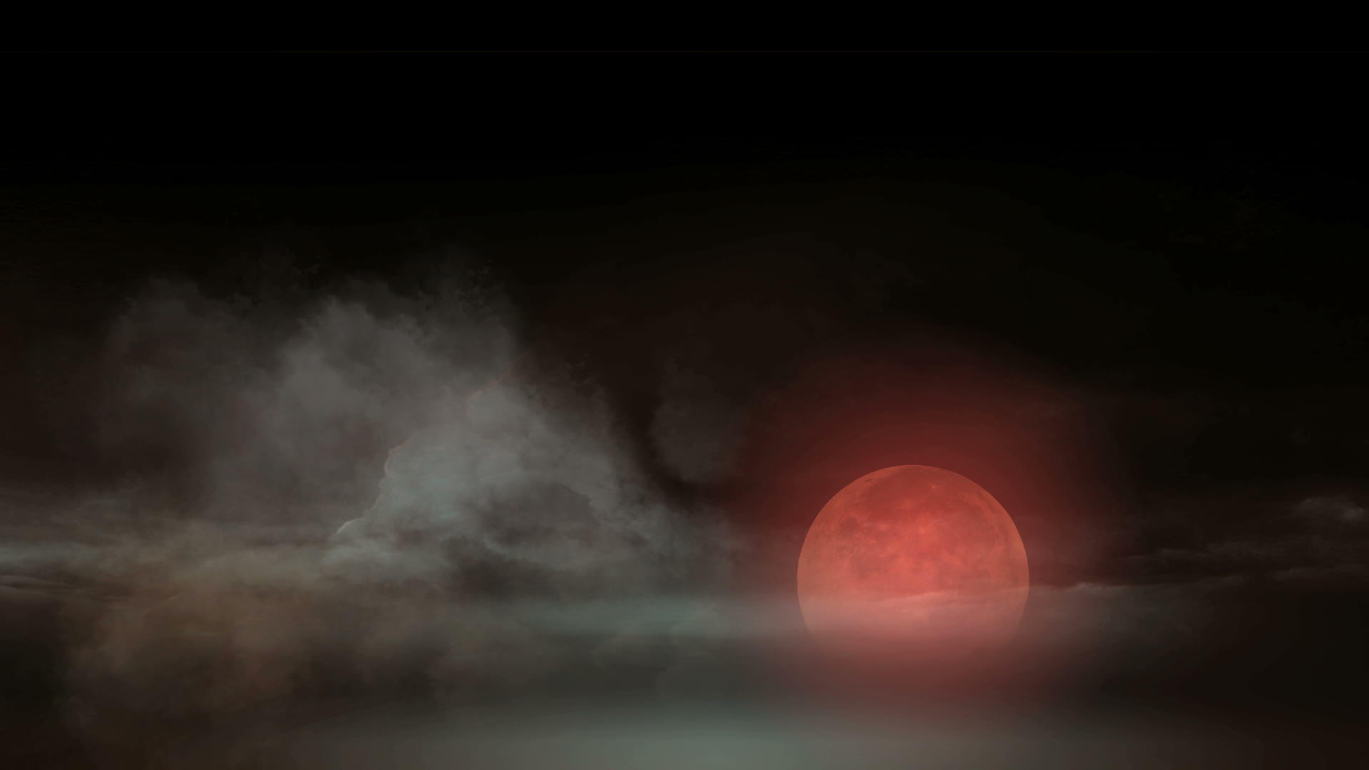 红月和阴云的恐怖视频的预览图