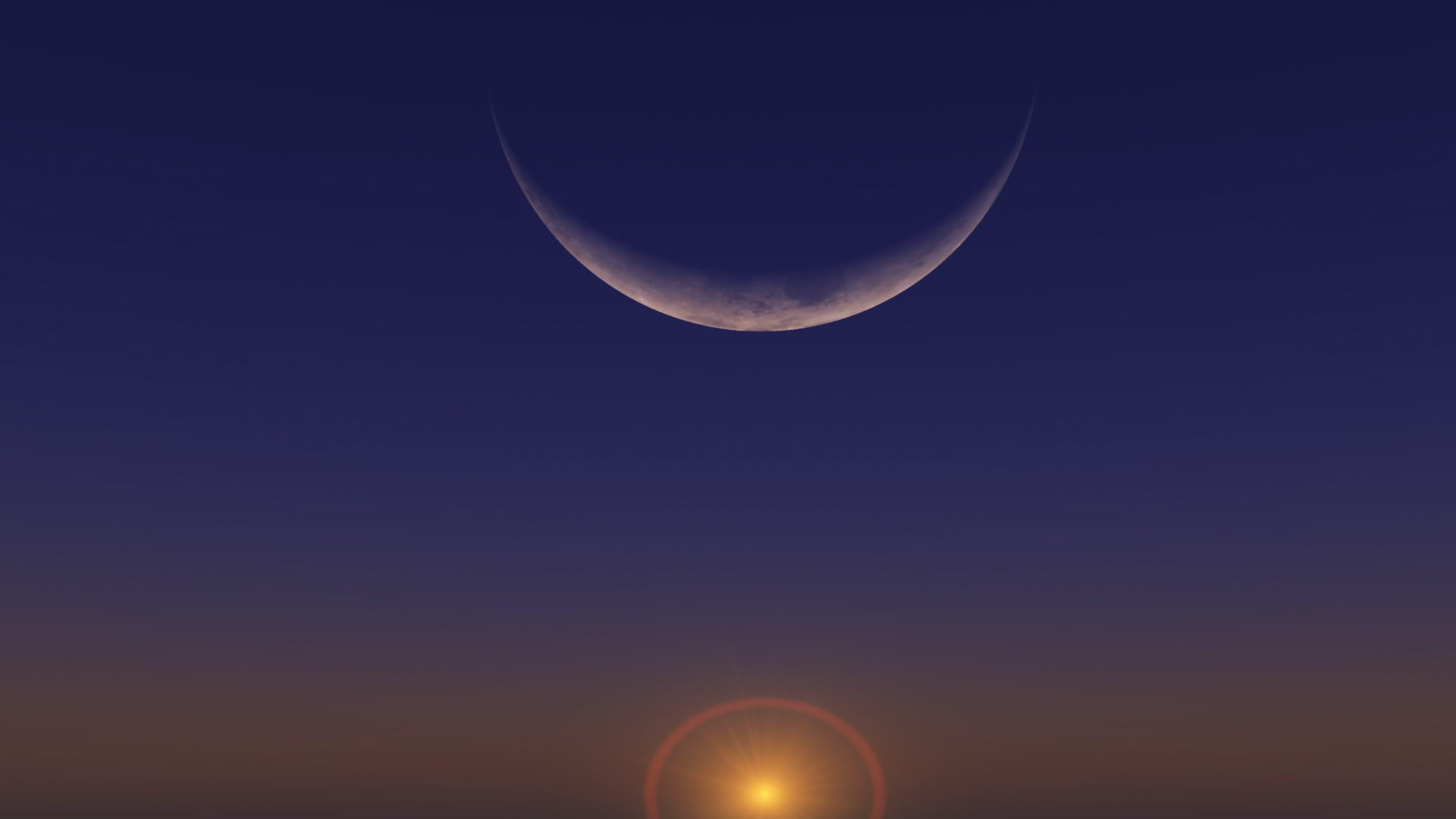 月亮明亮的日出视频的预览图