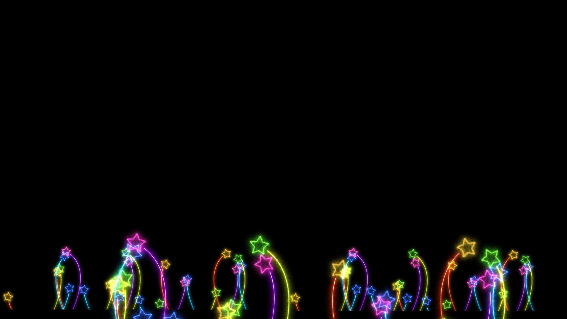 五颜六色的彩虹花盛开小小的花在黑屏上跳舞视频的预览图