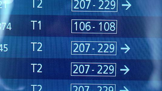 机场时间表离境航班信息更新国际航班ACONF.197视频的预览图