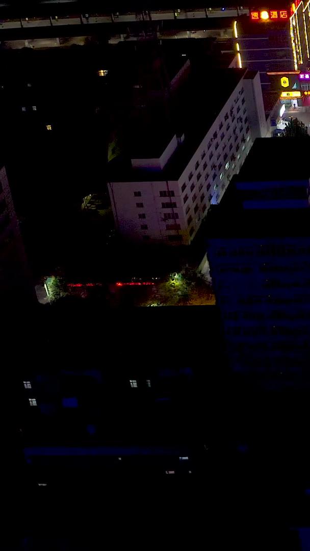 夜景航拍安阳火车站视频的预览图