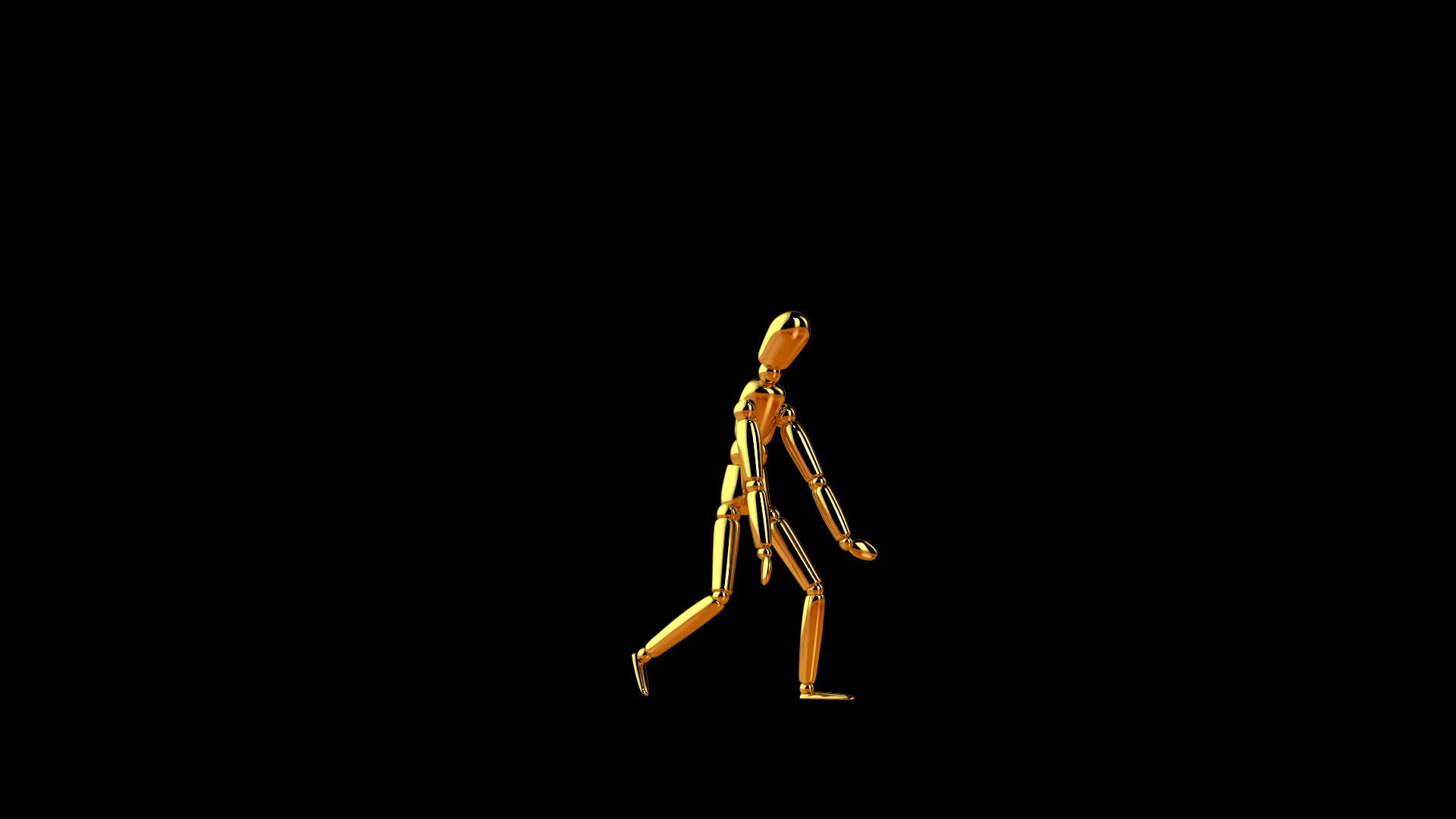 金色假人舞无缝环绕黑色相对视频的预览图