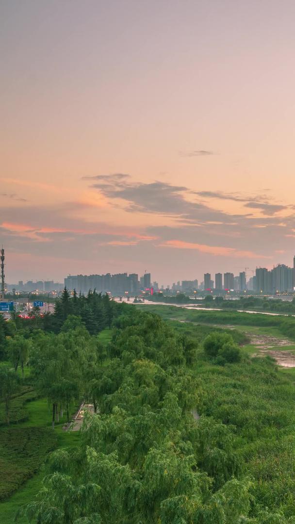 古都咸阳渭河城市生态湿地日落西咸新区日落西咸新区视频的预览图