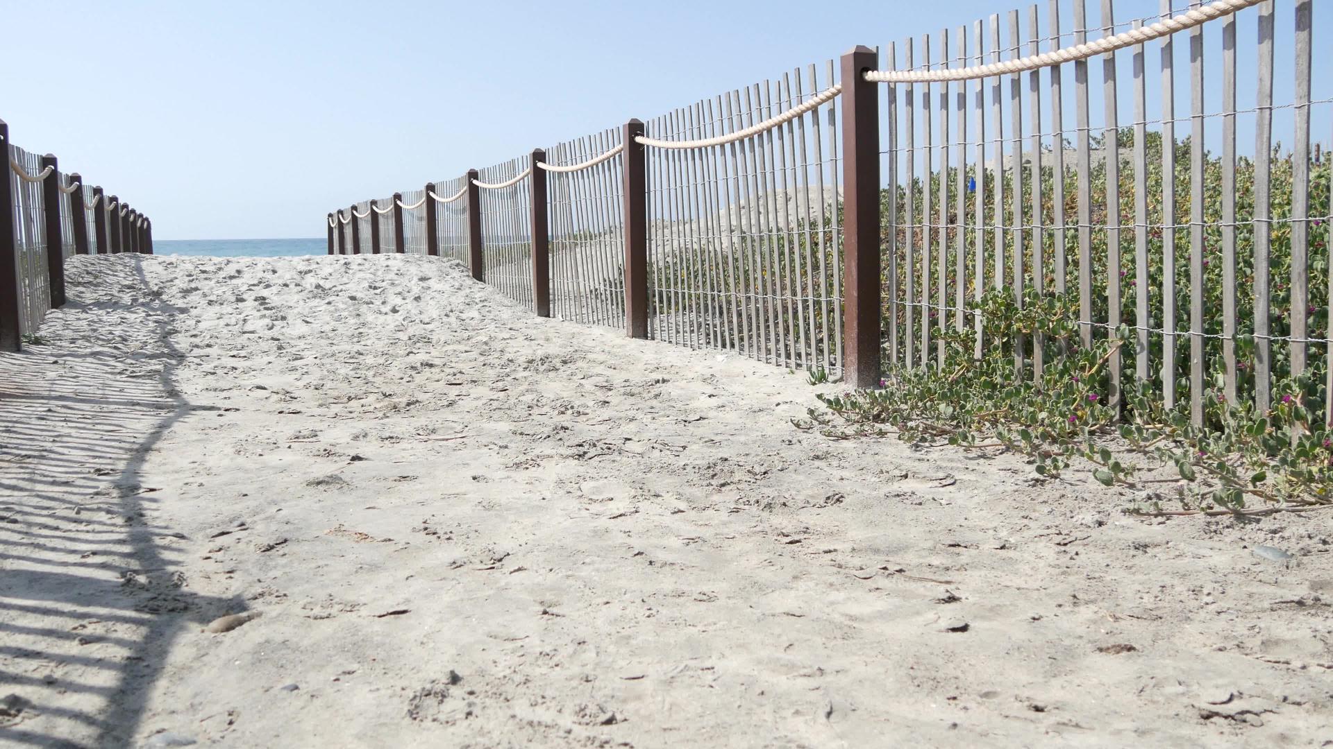 在加利福尼亚海岸线的海滩上美国的夏季波浪太平洋沿海沿海视频的预览图