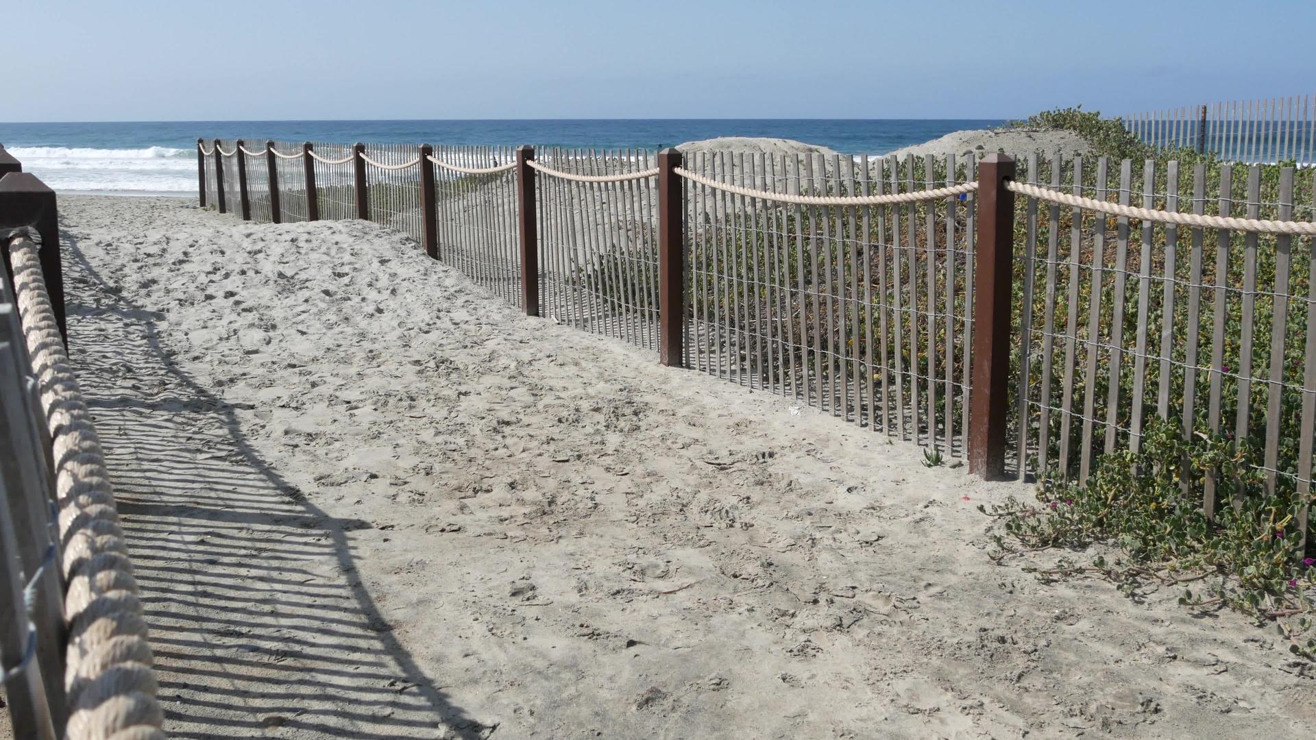 在加利福尼亚海岸线的海滩上美国的夏季波浪太平洋沿海沿海视频的预览图