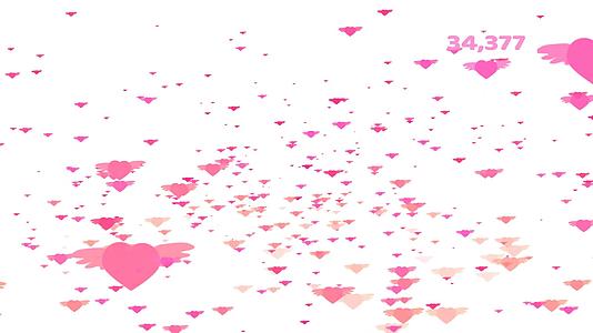 粉红色的音调红色的心情人节的文字视频的预览图