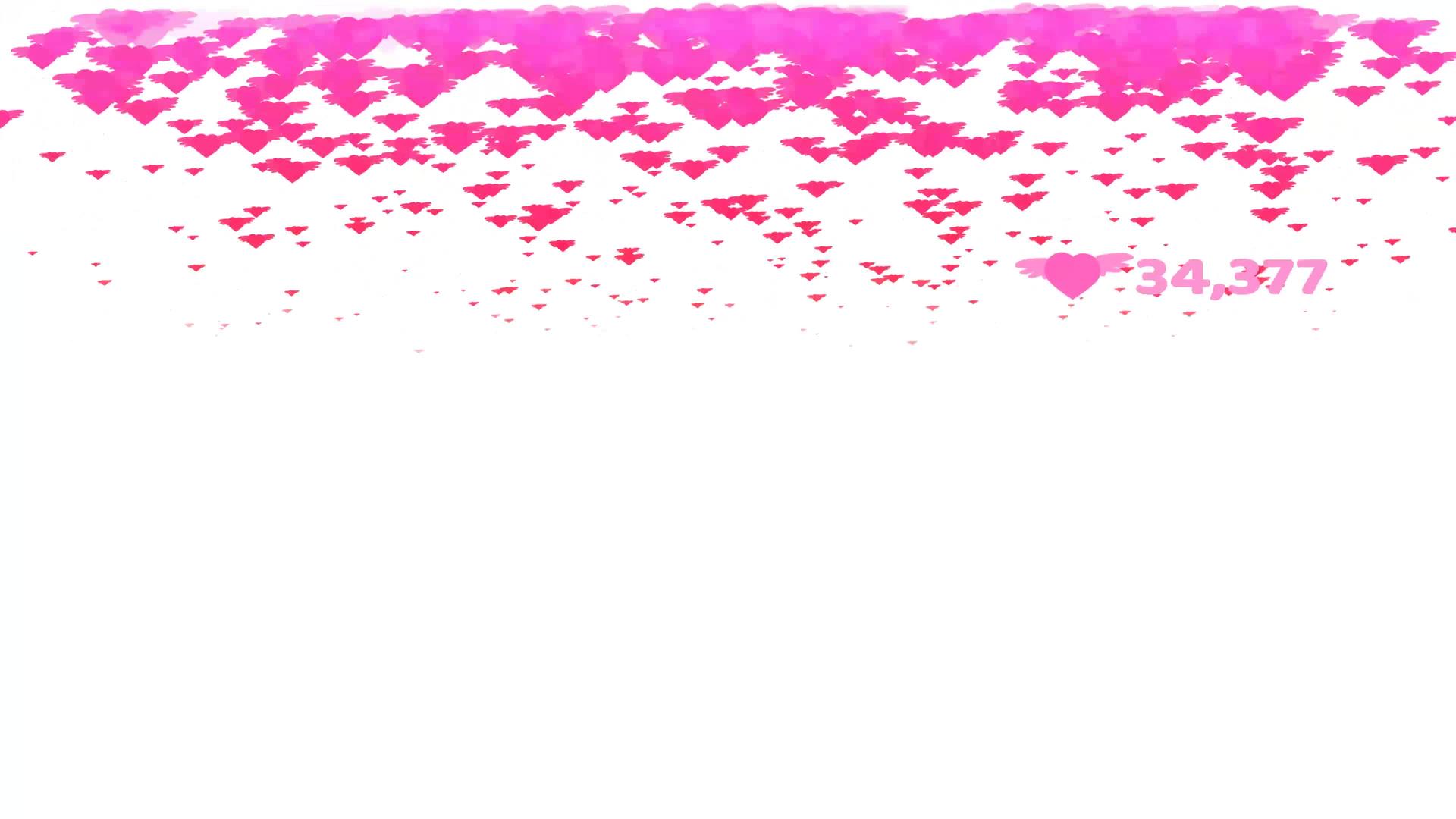 粉红色的音调红色的翅膀雨滴情人节文本和复制空间视频的预览图