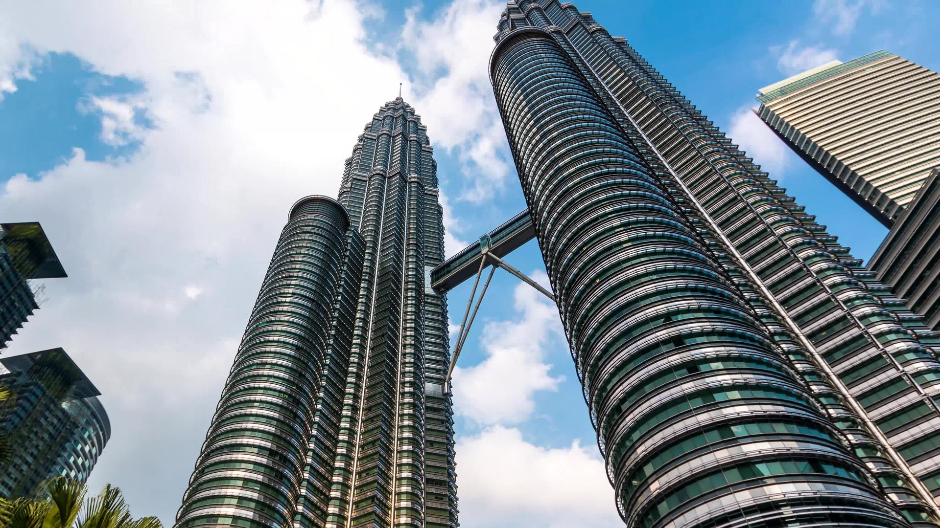 Malaysia标志性地标城市风景4k时间流逝断声视频的预览图