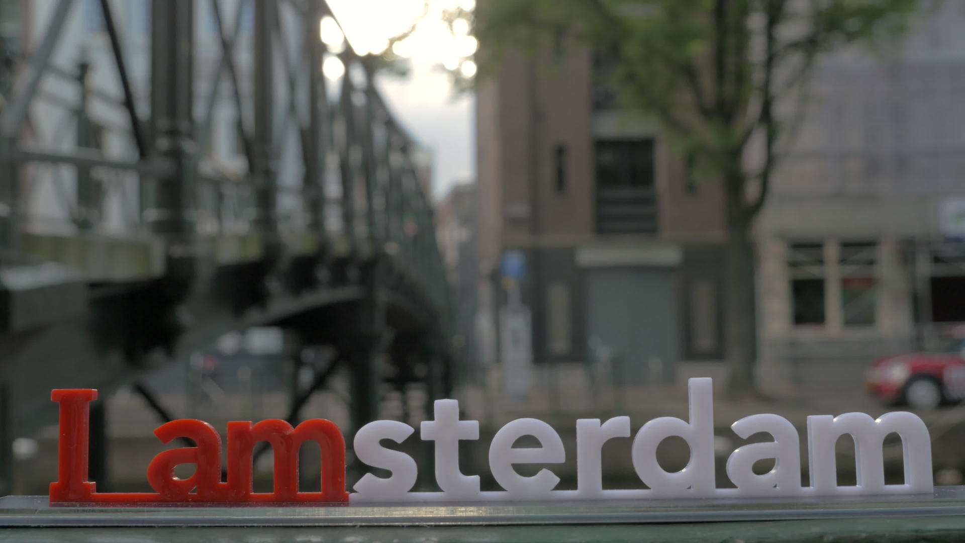 城市观点背景Amsterdam口号视频的预览图