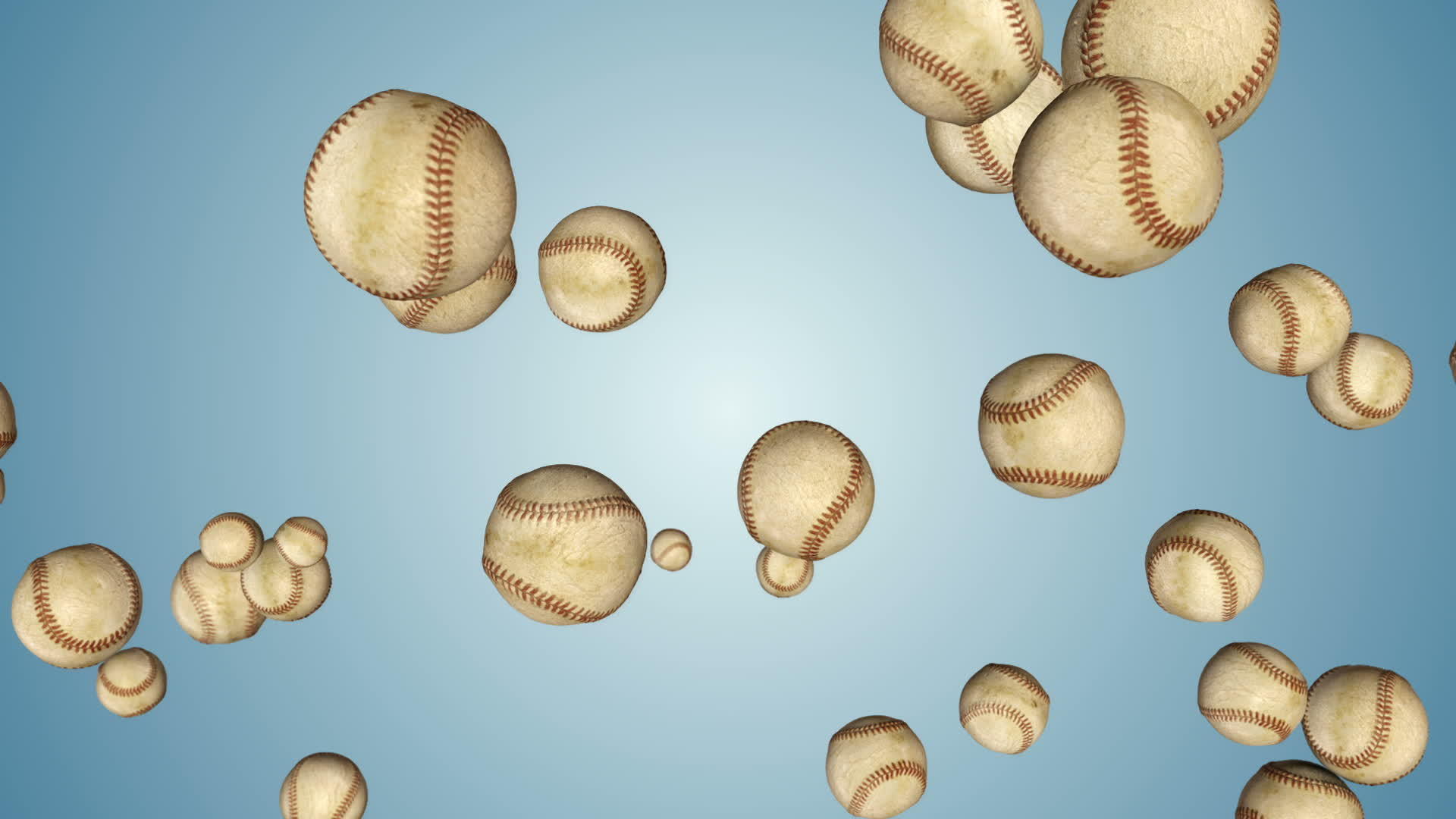 棒球蛋球以蓝色梯度缓慢飞行视频的预览图