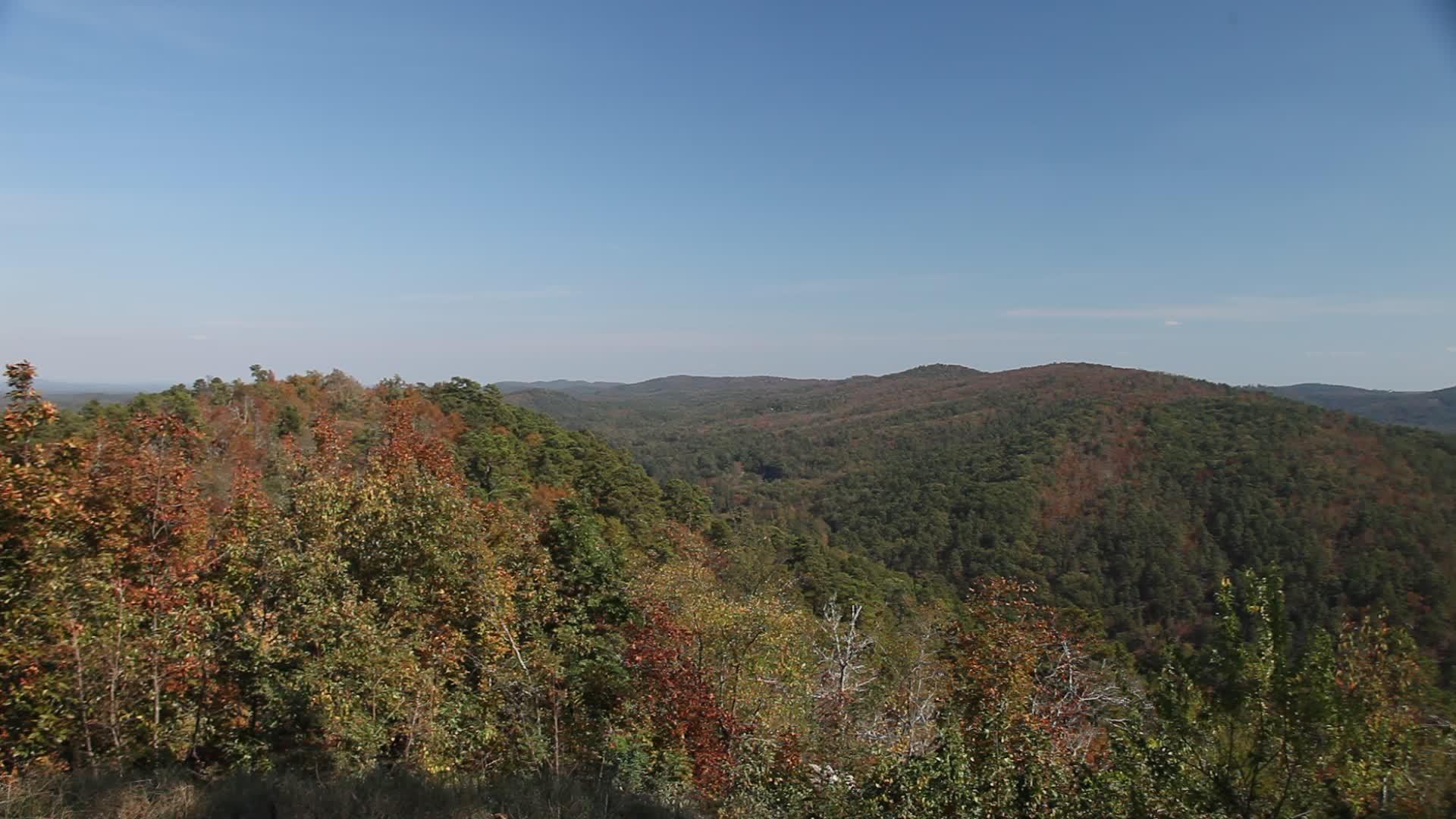 Arkansas森林和山林景观视频的预览图