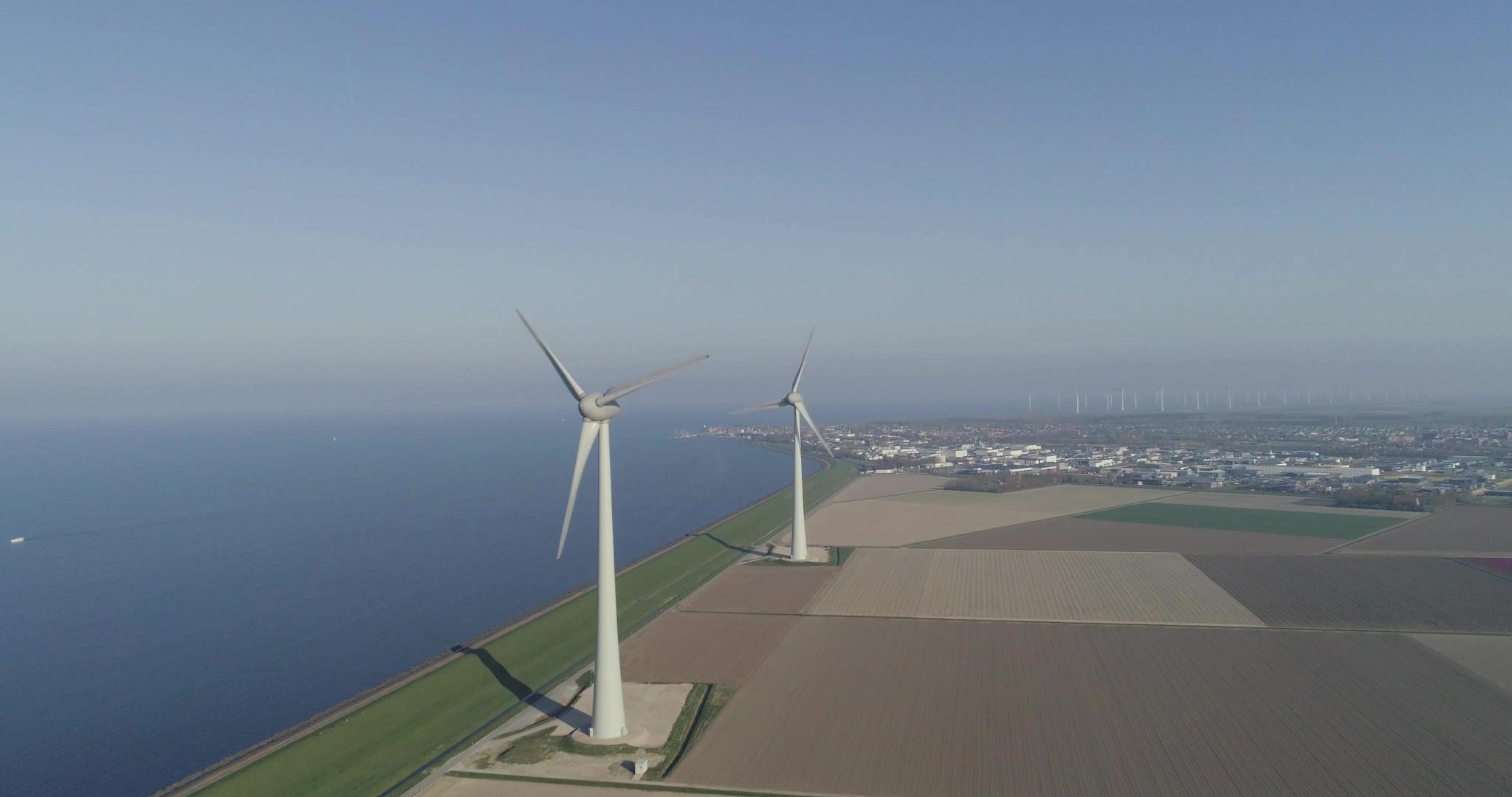 荷兰风力涡轮机荷兰4K视频视频的预览图