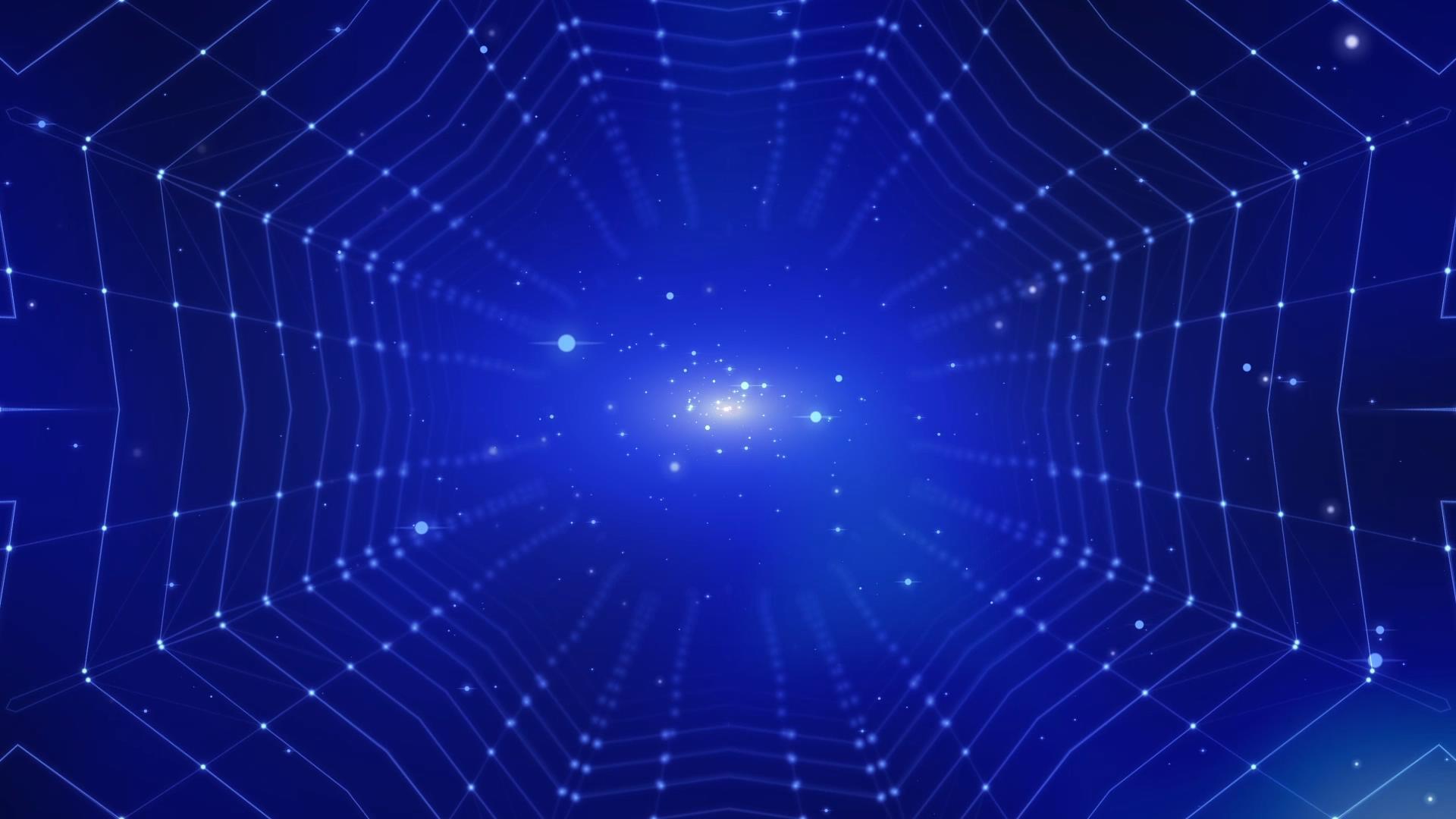 唯美蓝色隧道空间视频的预览图
