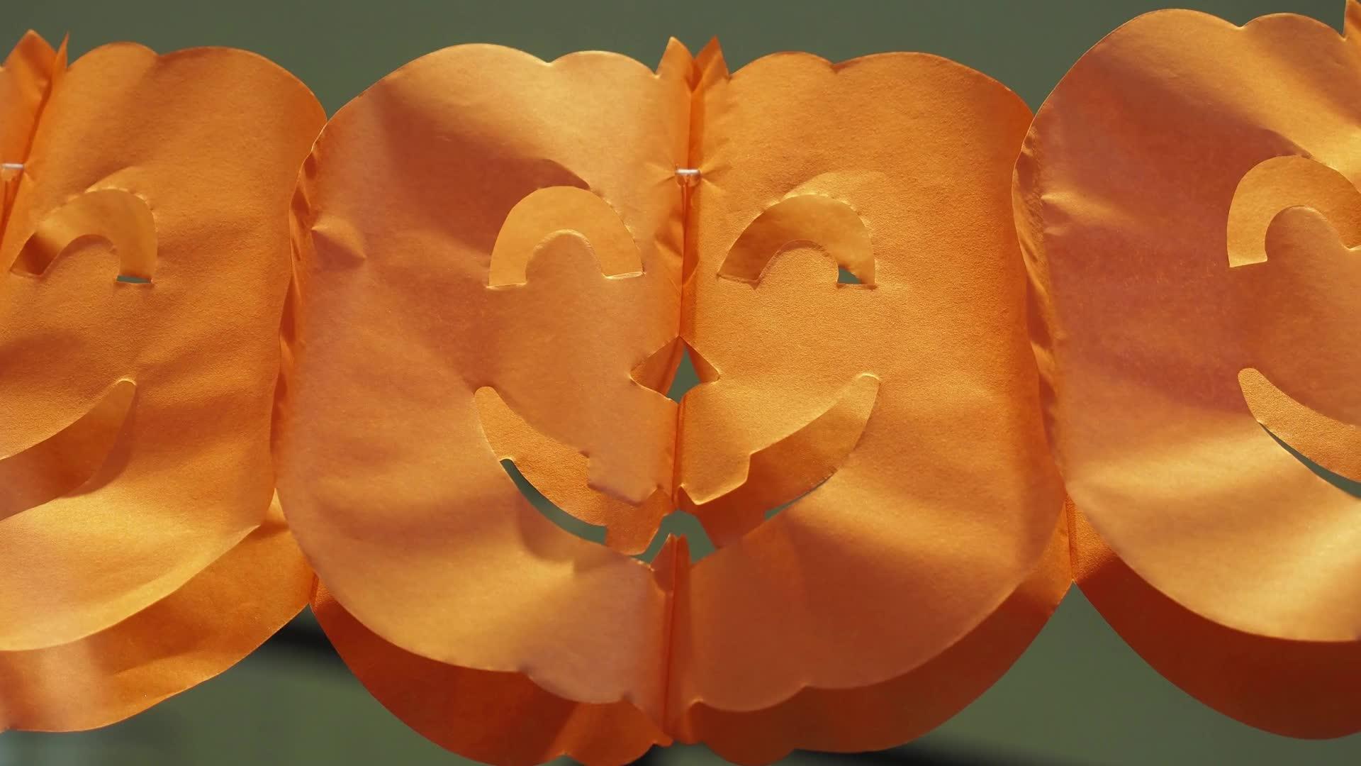 橙色纸神圣的装饰视频的预览图