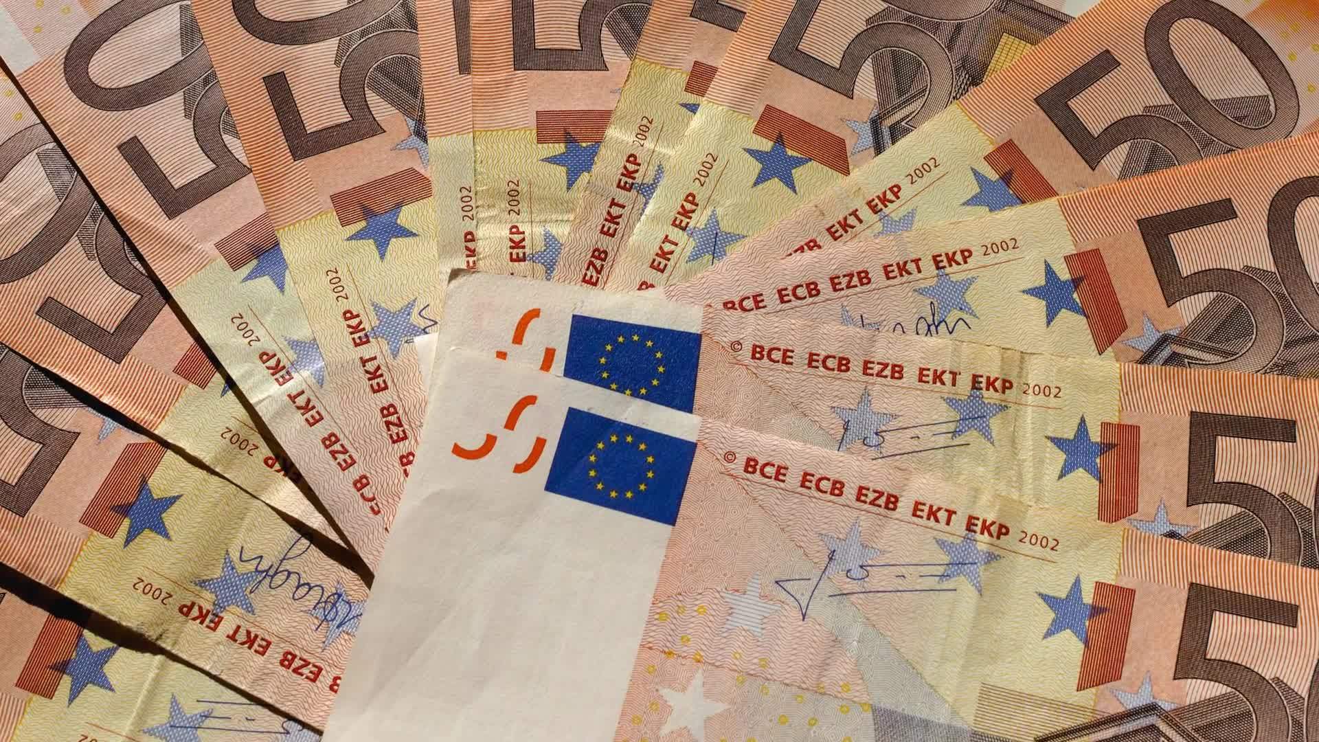 欧元纸币欧元联盟视频的预览图