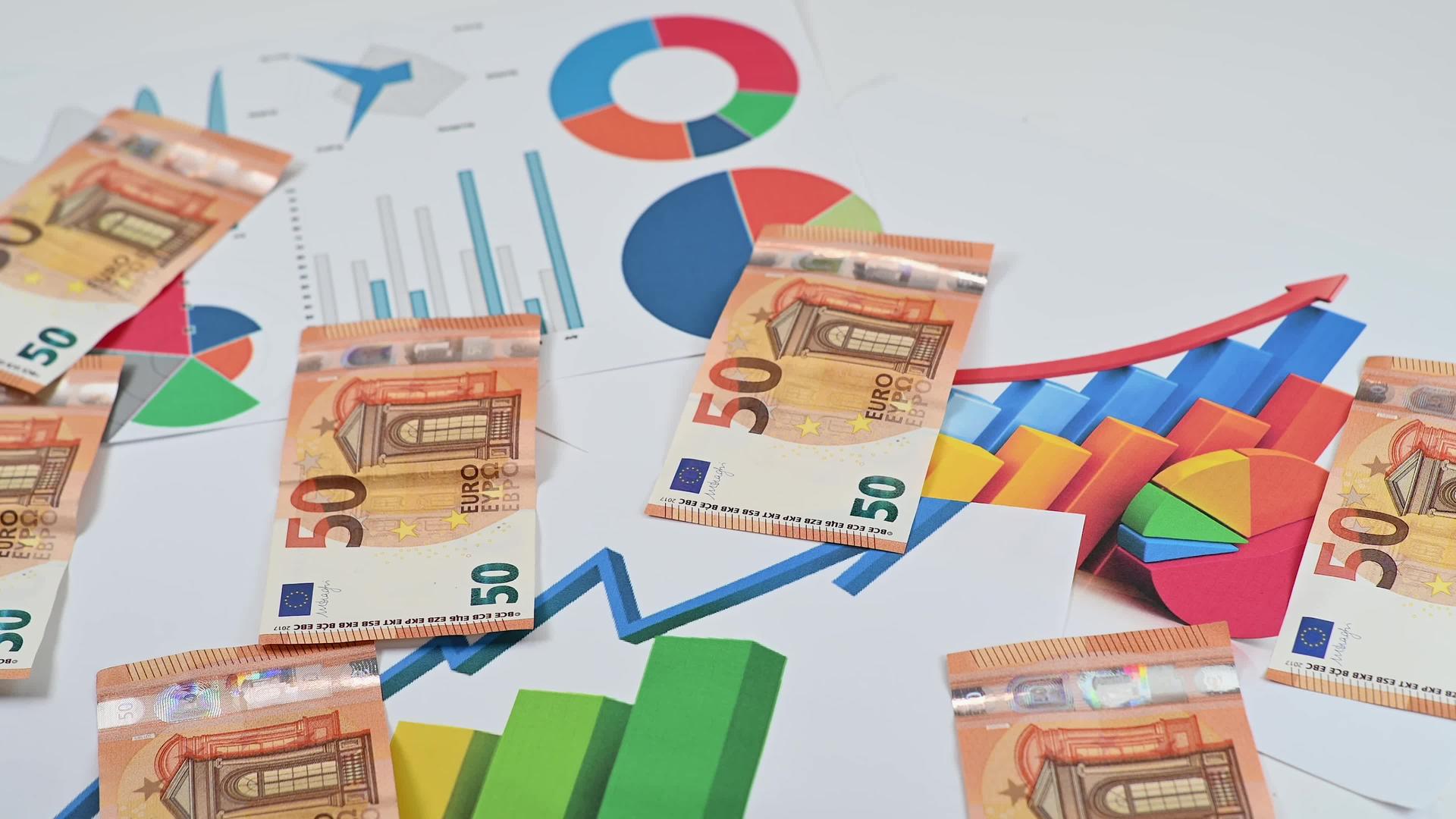 50欧元钞票0欧元钞票的背景视频的预览图