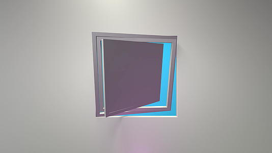 旋转3个白色商业动画方框d渲染窗口循环简单纯色视频的预览图