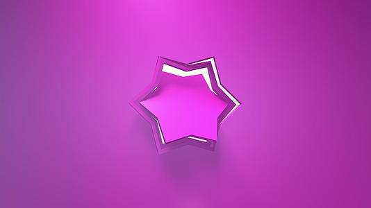 粉色商业动画六角星自转3d渲染窗口循环简单纯色视频的预览图