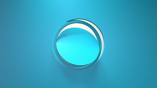 蓝色商业动画圆框旋转3d渲染窗口循环简单纯色视频的预览图