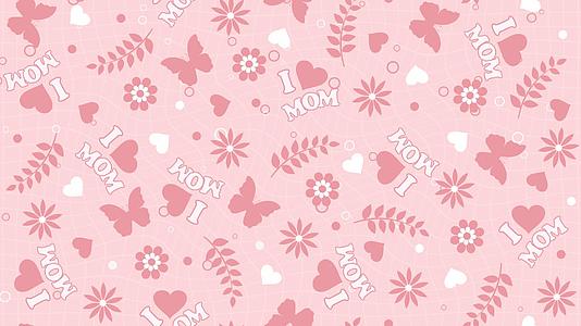 快乐的母亲日有粉色背景视频的预览图