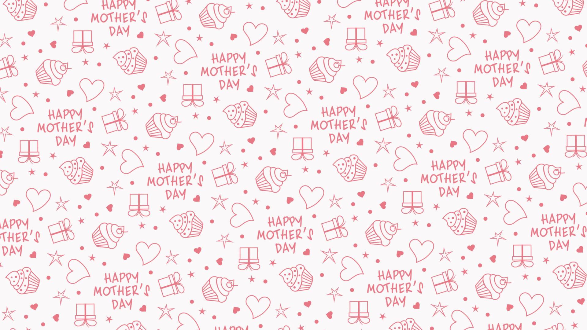 快乐的母亲日有粉色背景视频的预览图