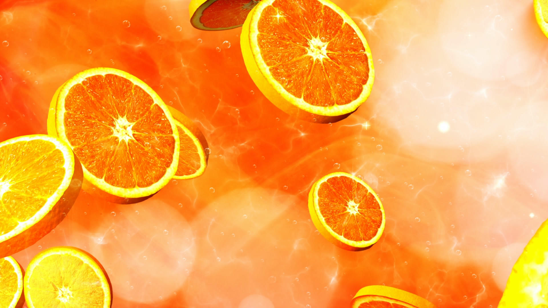 橙汁饮料背景素材视频的预览图