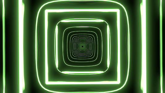 绿色和白色三德形状有无尽的无缝环状荧光颜色视频的预览图