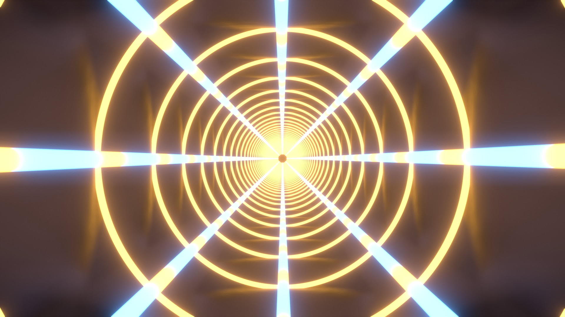 三个在屏幕上旋转的明亮光线抽象动画视频的预览图
