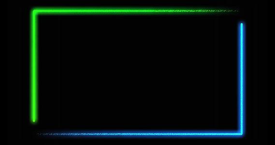 绿色和蓝色光线框架背景无缝动画环视频的预览图