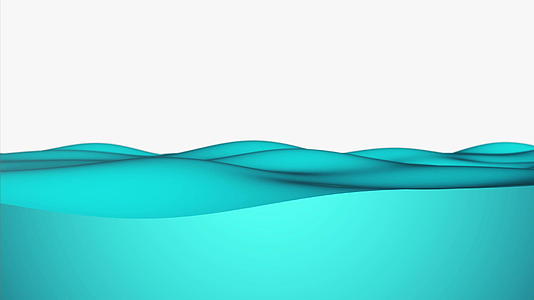 白色背景上的明亮蓝色抽象彩色波浪背景循环动画视频的预览图
