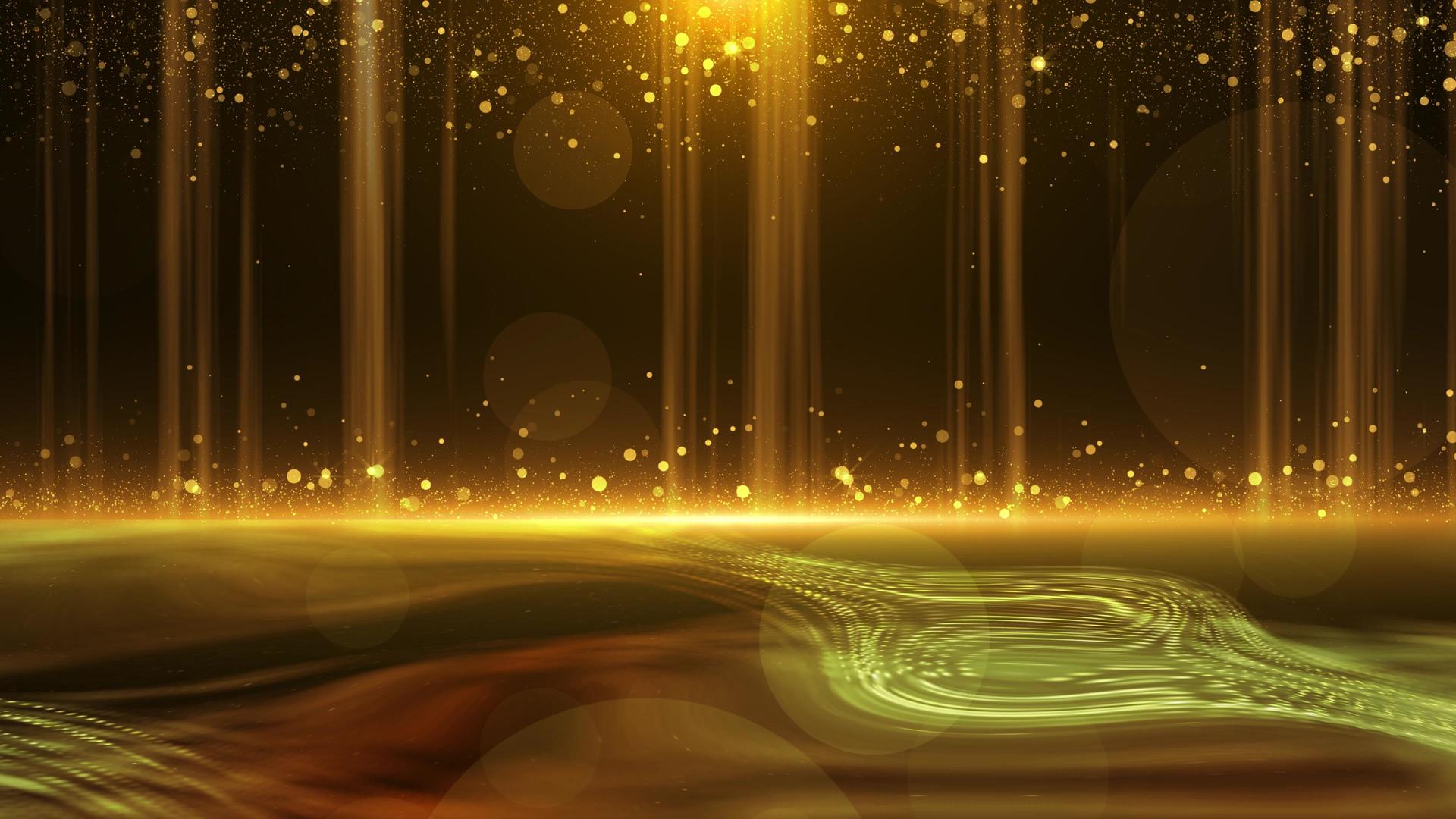 4K唯美动态金色粒子闪烁光效背景视频视频的预览图