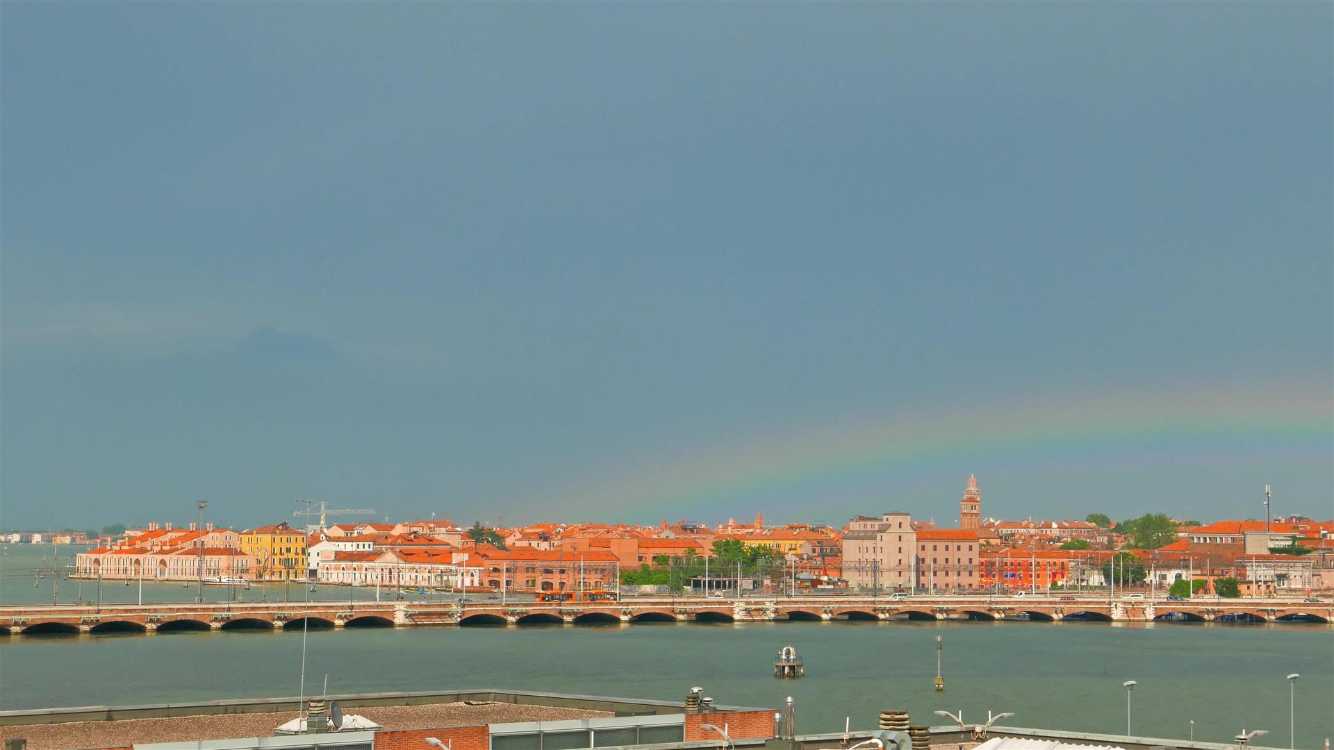 2015年威尼斯意大利通往威尼斯的桥梁全景视频的预览图