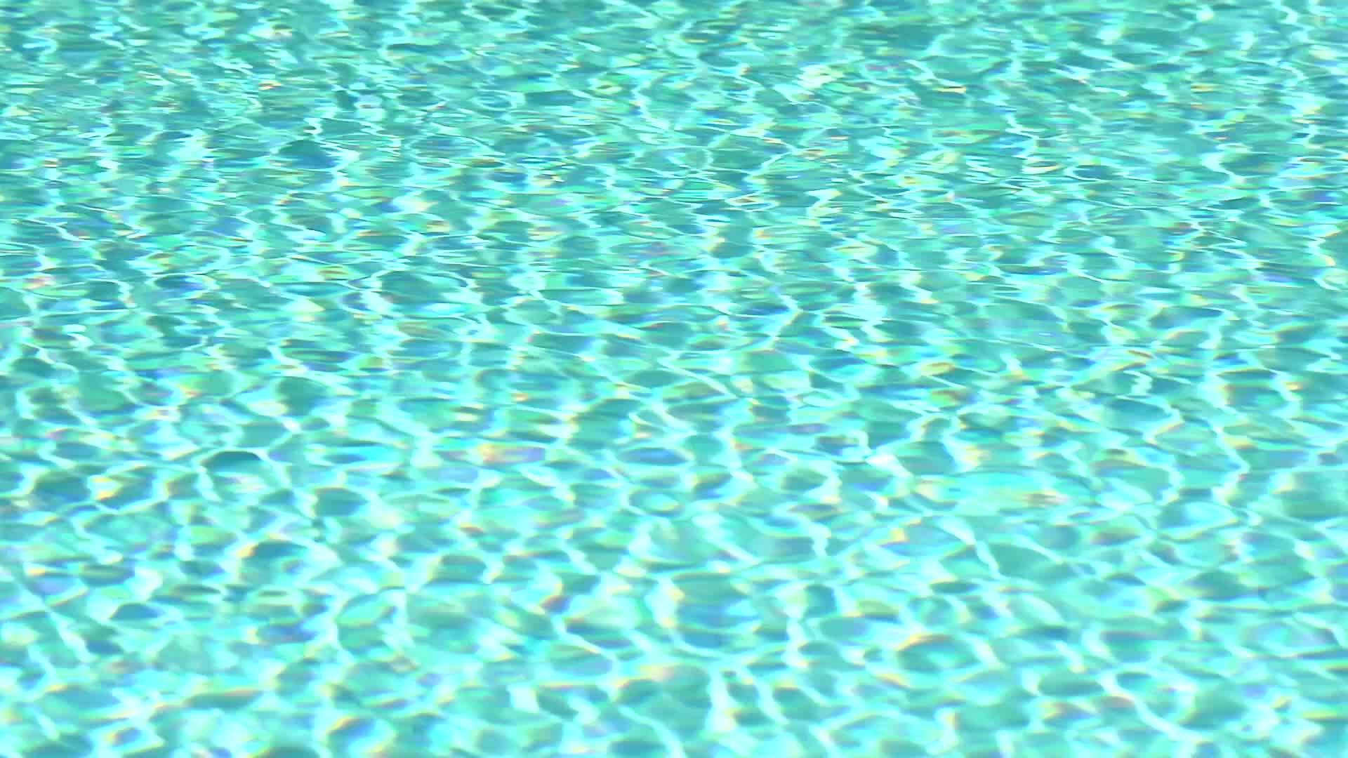 在游泳明亮的绿色地板上水面上有小波浪视频的预览图