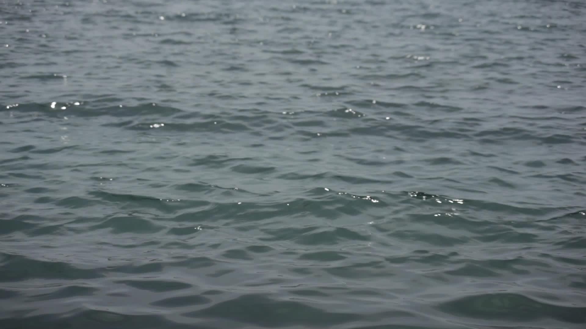 海浪在海上缓慢而温和地移动的细节视频的预览图