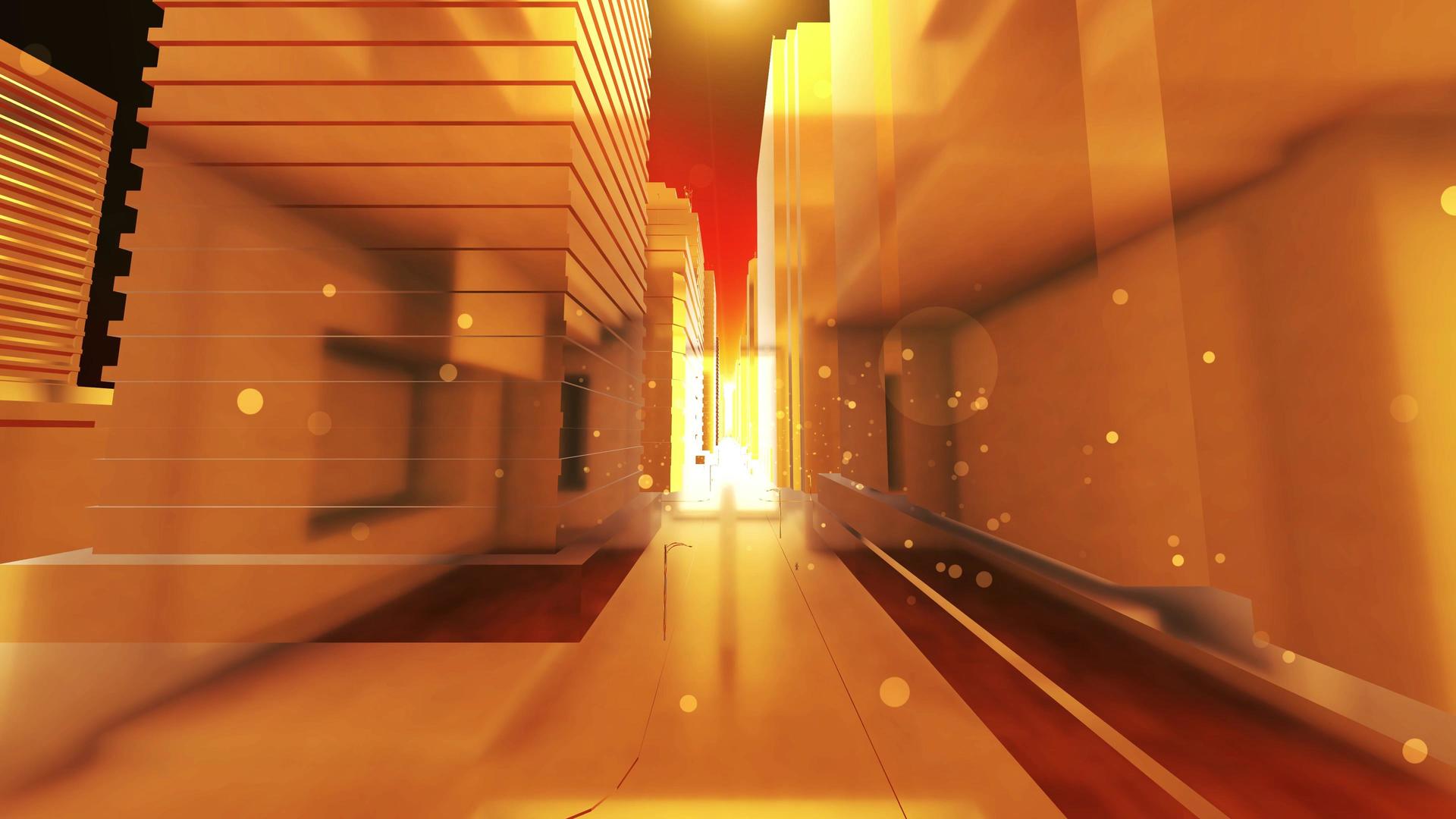 4K大气金色建筑穿梭背景视频视频的预览图