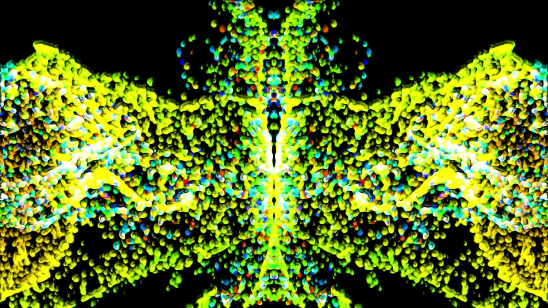 抽象的流体粒子放大的黑色背景E视频的预览图