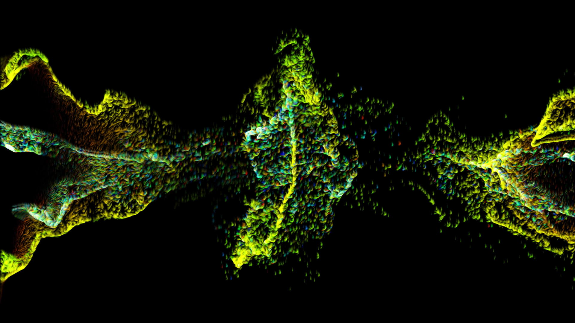 暗底背景上的抽象流体粒子视频的预览图