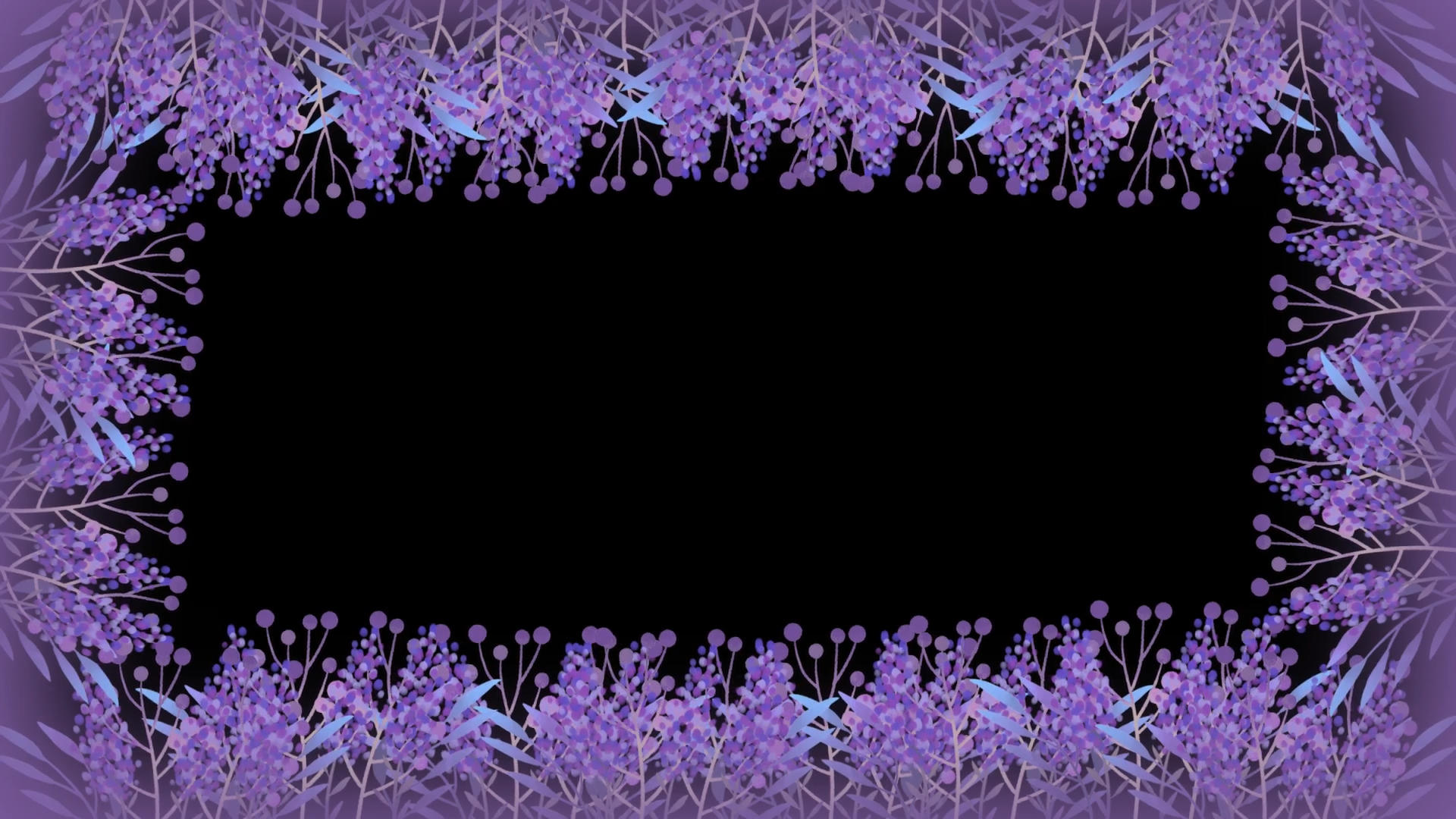 紫色薰衣草边框视频的预览图