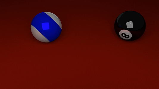 红色表面的3D桌球镜头变形池视频的预览图