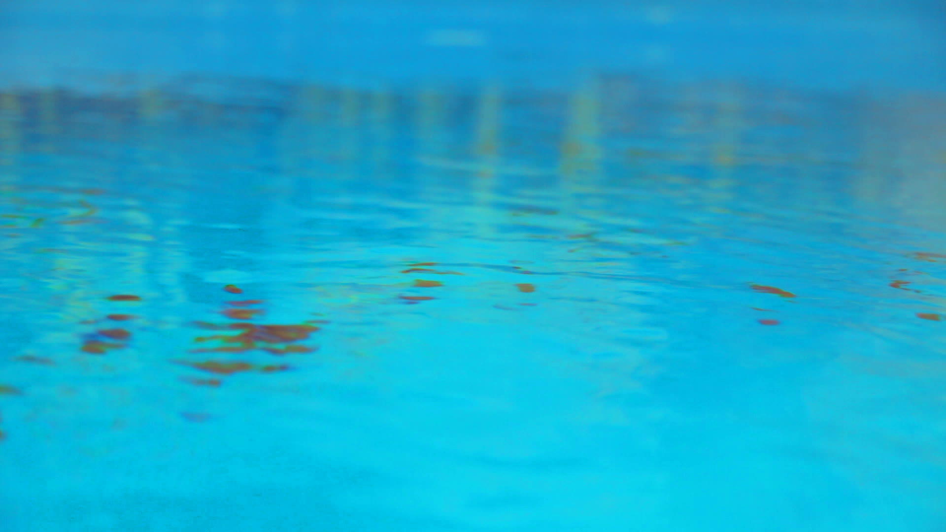 美丽清新的蓝泳池水视频的预览图