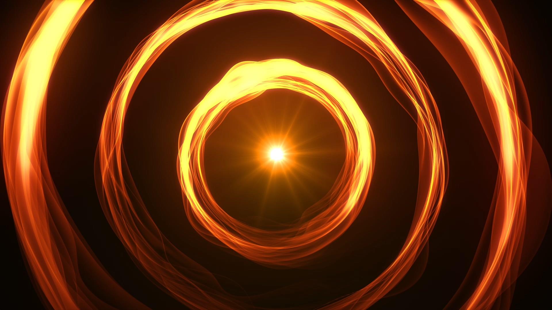 金色震撼粒子圆圈背景视频的预览图